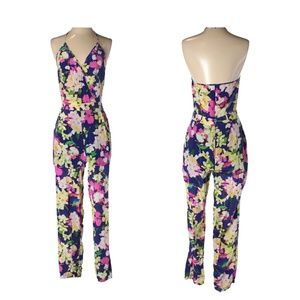 NWOT Floral Jumpsuit w/ Halter